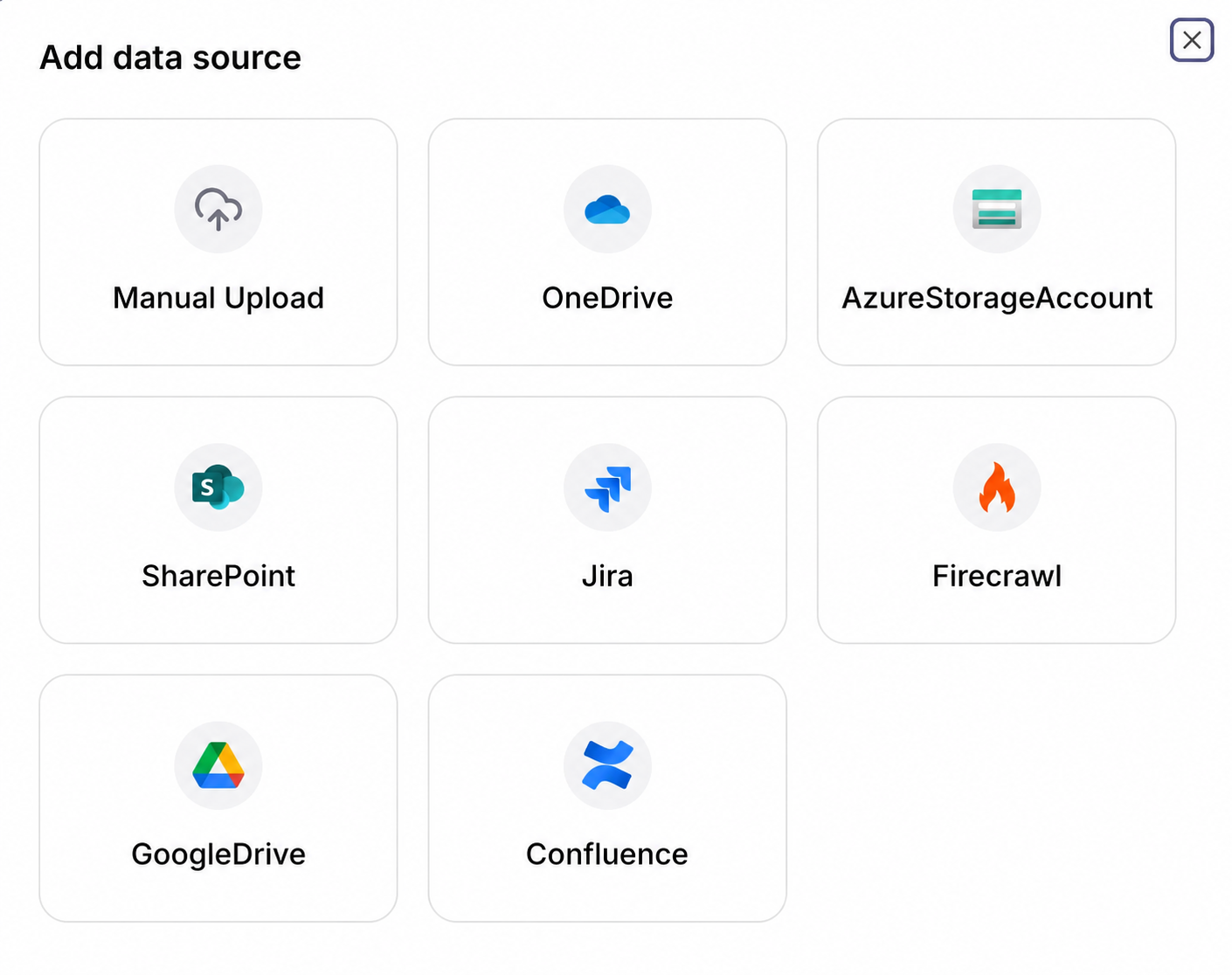 Available data-source types