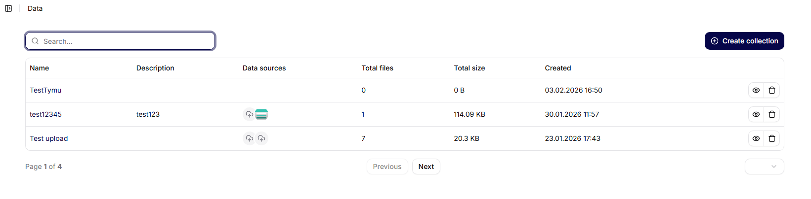 Overview of Data Collections