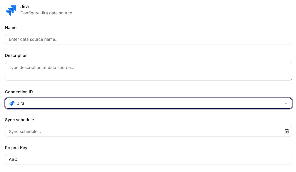 Jira Data Source Configuration