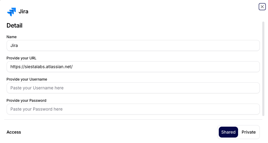 Setting up the Jira connector in Siesta AI