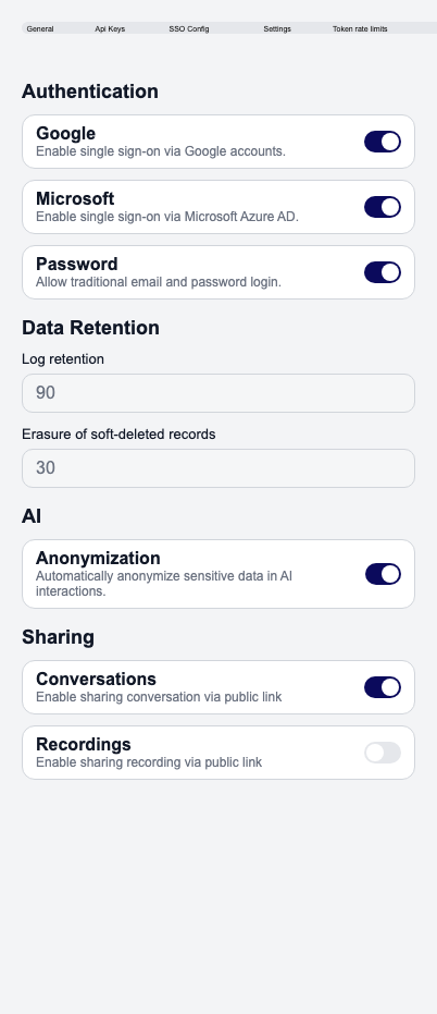 Security - organization's security policies