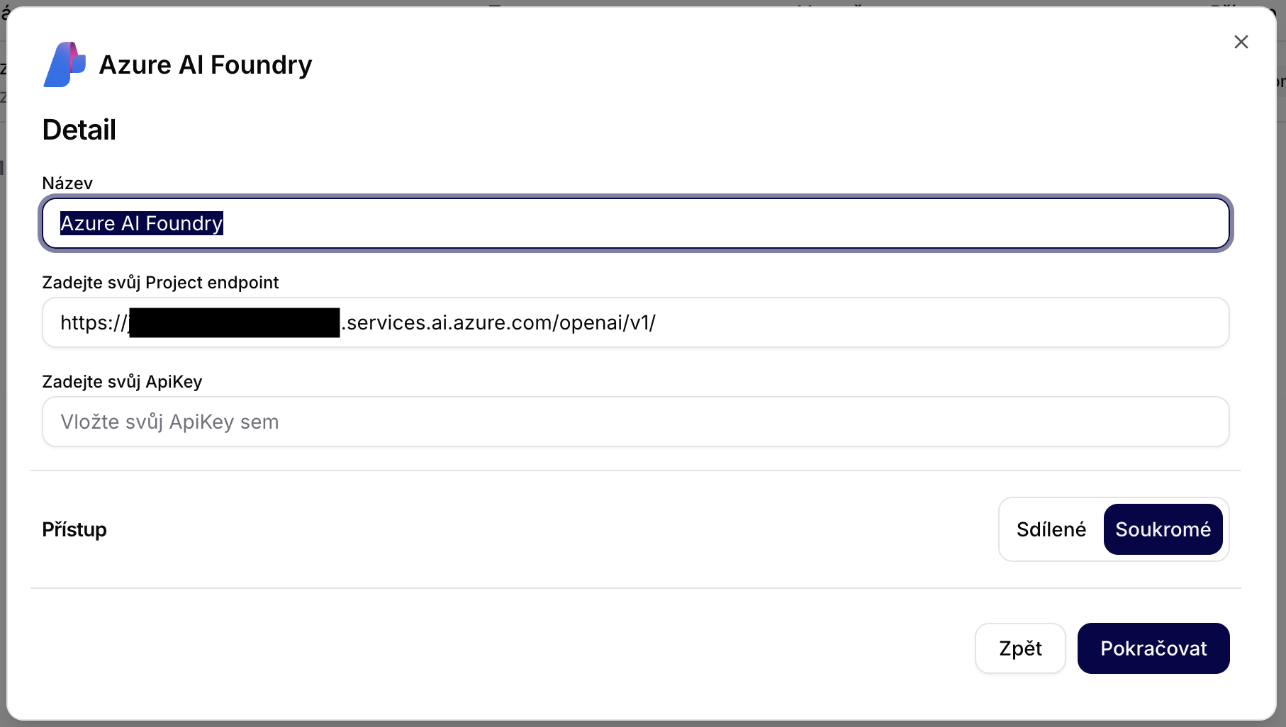 Integration details for Azure AI Foundry in Siesta AI
