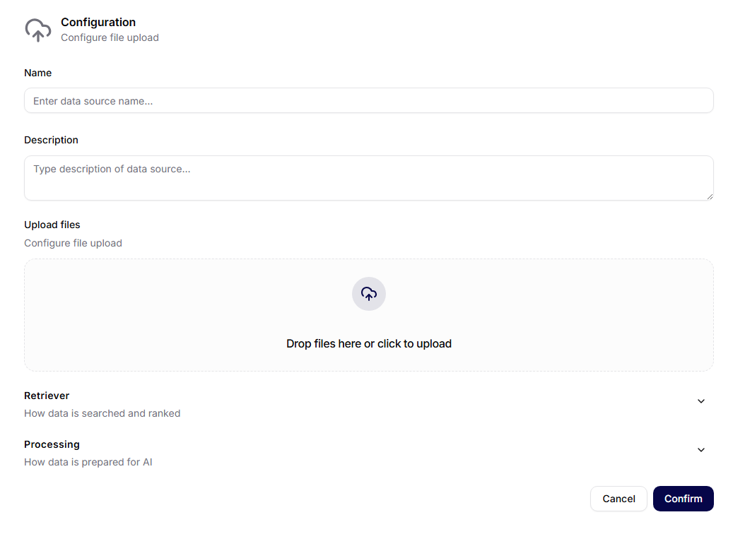 Manual Upload Configuration