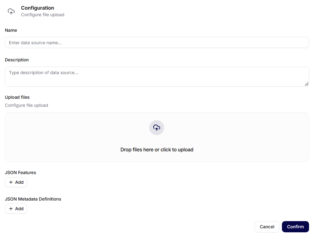 Manual Upload Configuration