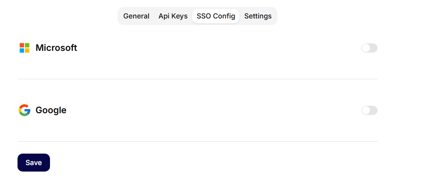 SSO Settings