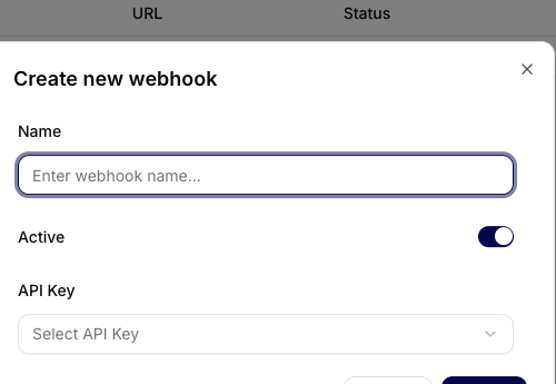 Creating a Webhook