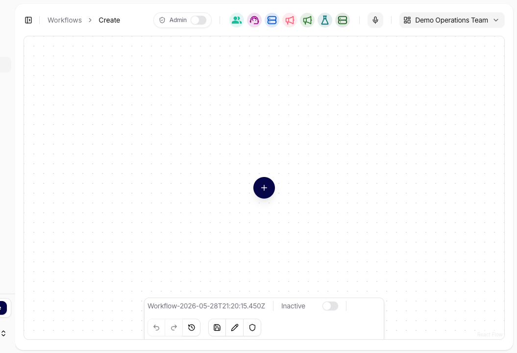 Empty canvas with webhook