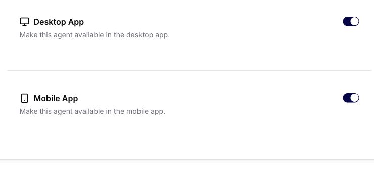Přepínače dostupnosti v Desktop App a Mobile App na záložce Interfaces