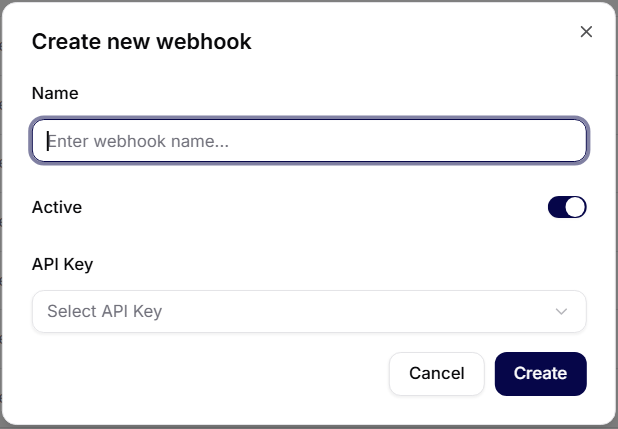 Oprettelse af webhook