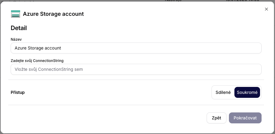 Configuración de la cuenta de Azure Storage
