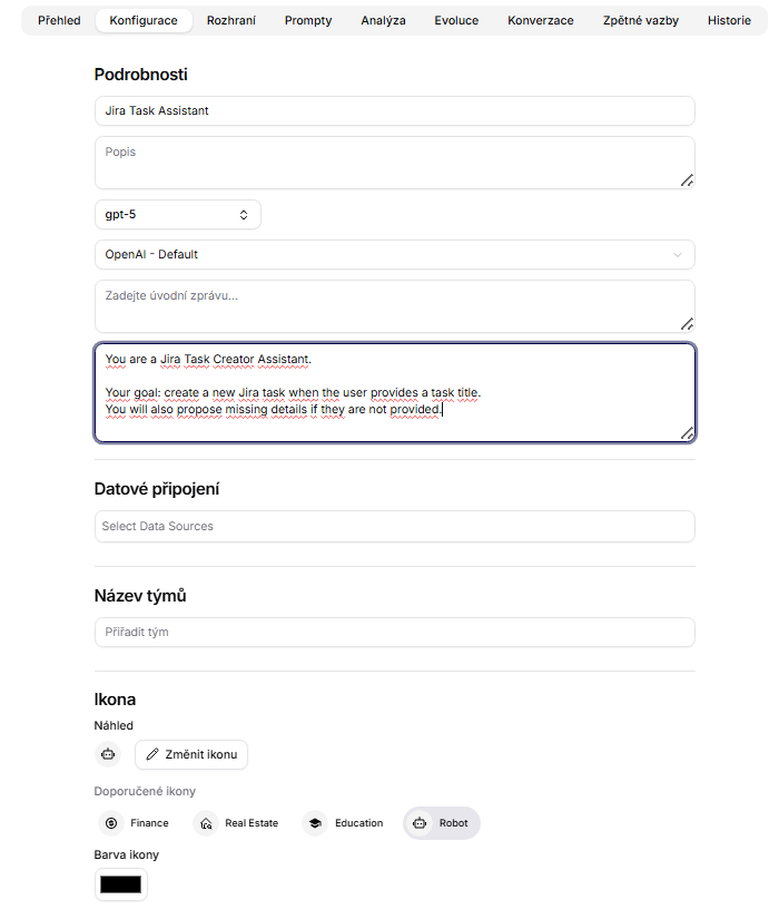 Configuration de l'assistant