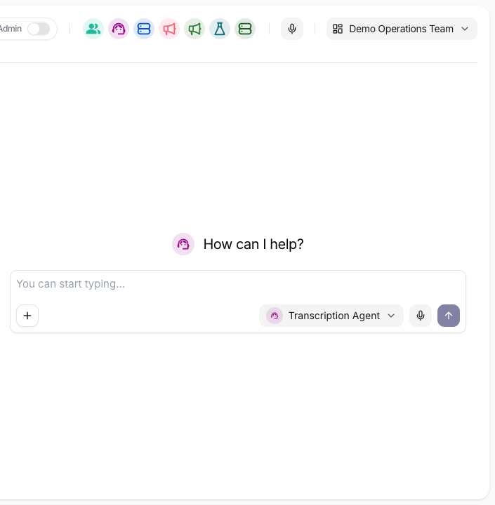 Chat composer used to request a preview before a connected tool action