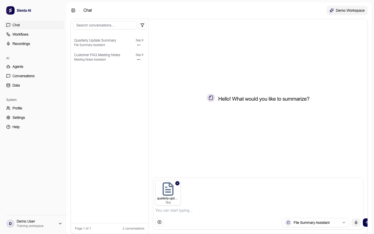 Chat composer showing a text file attachment chip