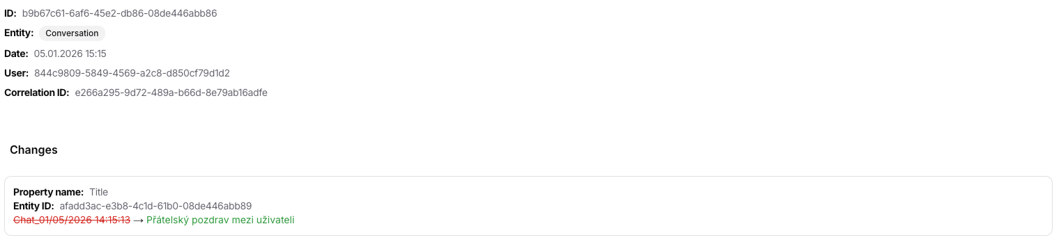 Detalj for revisjonspost