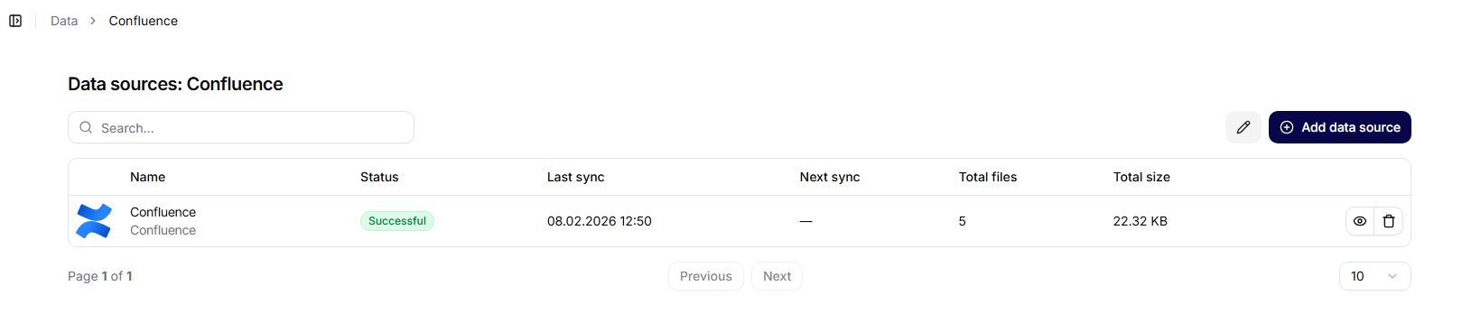 Detalj om datakollektionen